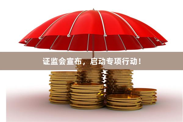证监会宣布，启动专项行动！